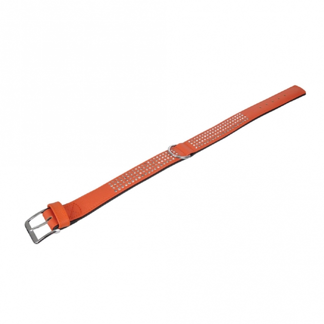 Karlie Vintage Strass Halsband - Mandarine - 4-reihig